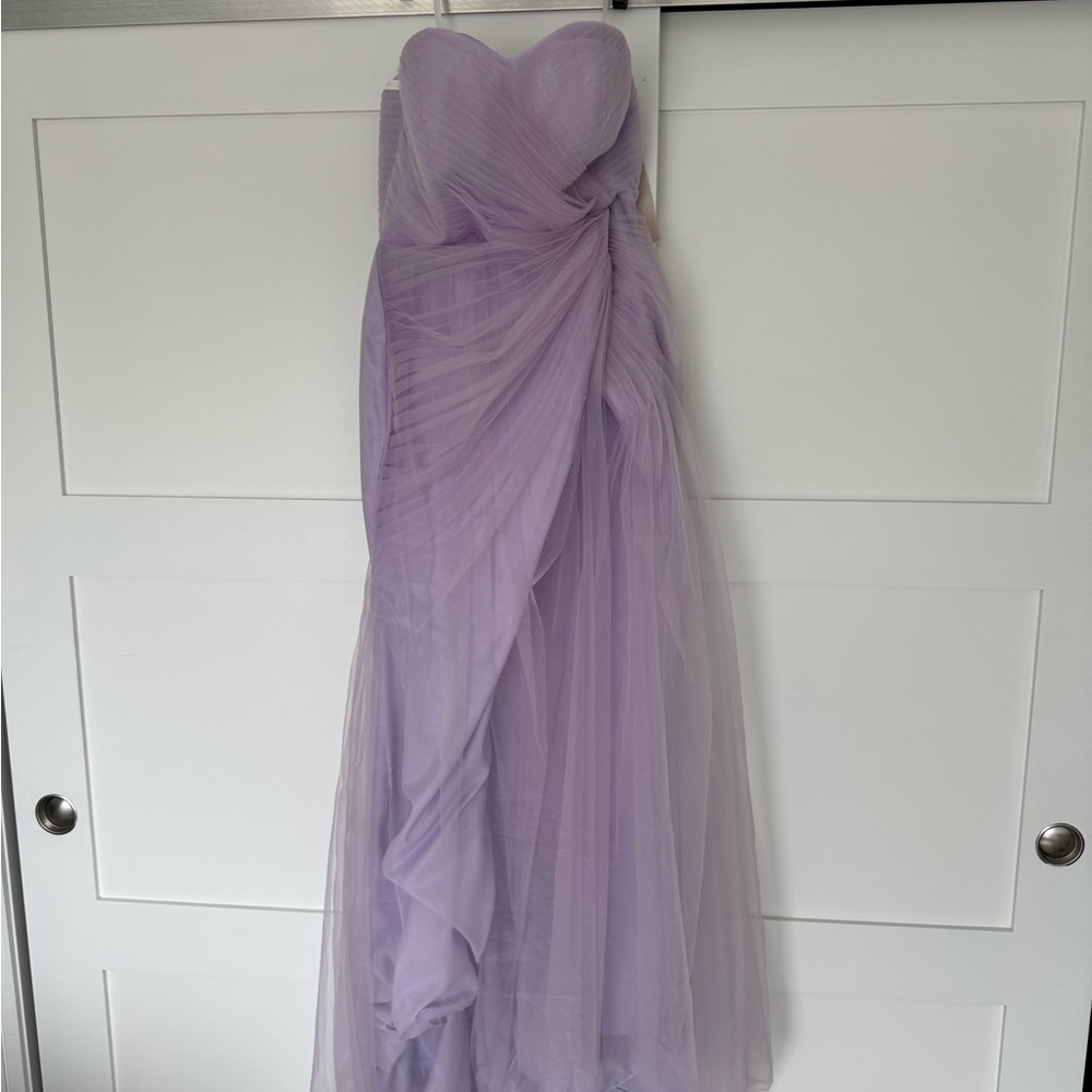 Strapless Lilac Evening Gown - Elegant Tulle Dress